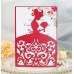 Beautiful Girl Invitation Card Laser Cut Iridescent Paper Wedding Card Personalized Custom